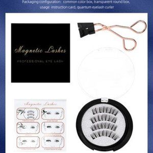 3D magnetic eyelashes With 3/4 Magnets handmade makeup Mink eyelashes extended